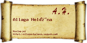 Allaga Heléna névjegykártya